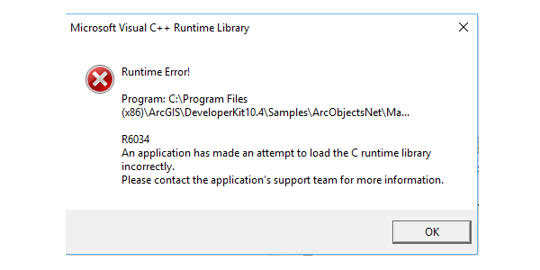 R6034 错误的常见原因
