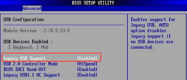 进入BIOS开启Legacy USB支持