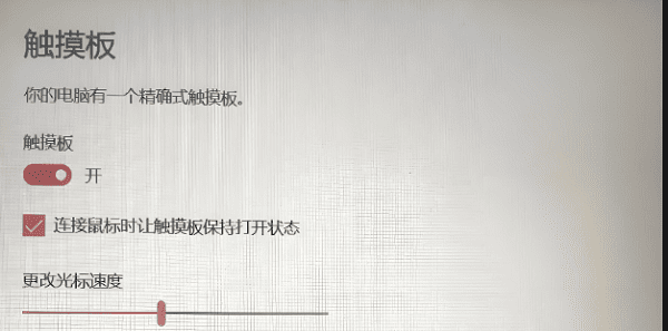 检查外接鼠标设置是否禁用了触摸板